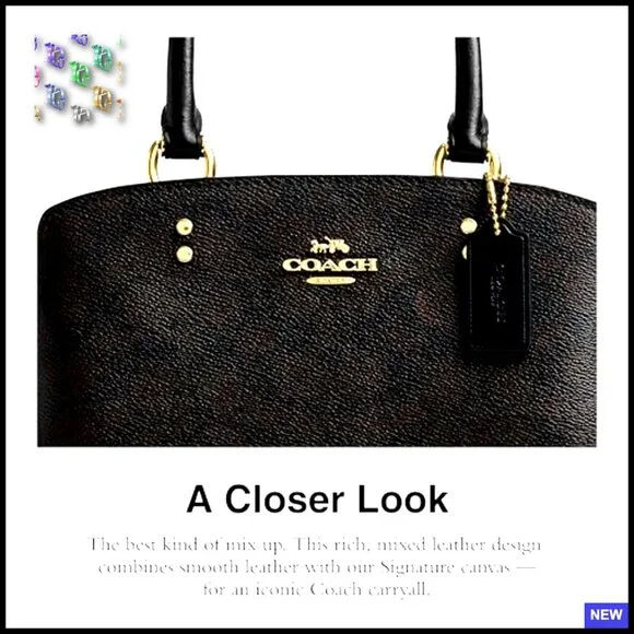 Mini Satchel Shoulder Bag Leather Canvas Crossbody Chic Classic Everyday - Picture 4 of 5